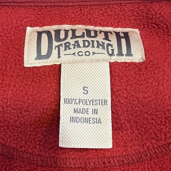 Duluth Trading men’s full zip fleece jacket size small burnt red orange nice! - Picture 7 of 13